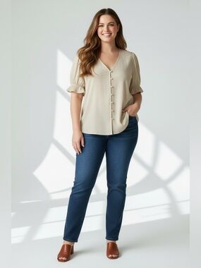 WONDERLY Puff Sleeve Top